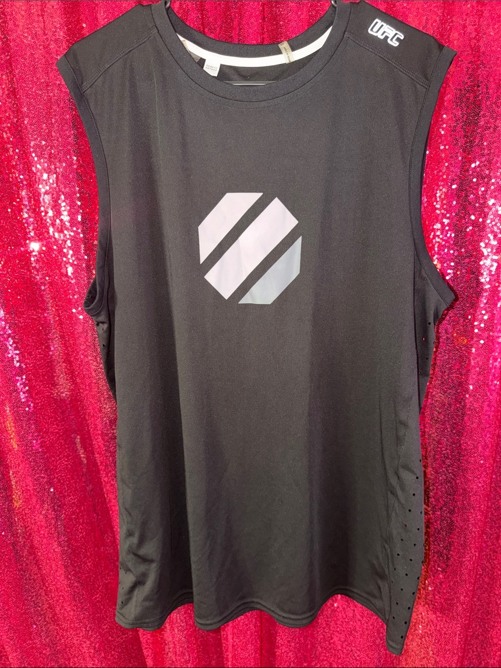 UFC Black Sleeveless Performance Top